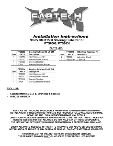 Installation Manual